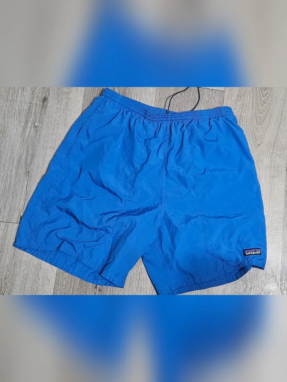 Patagonia Baggies Swim Trunks Mens size M Blue Drawstring Mesh Lined